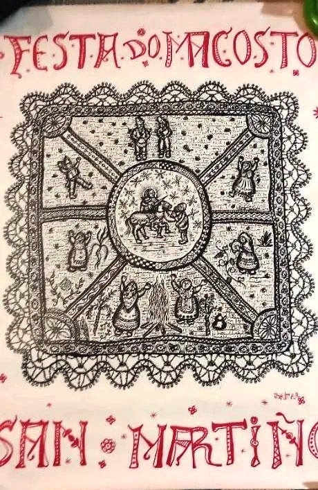 Ampliar: Cartaz Festa Magostos, Ourense, por Arturo Baltar